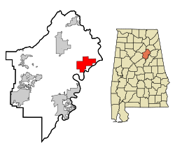 St. Clair County Alabama Incorporated and Unincorporated areas Ragland Highlighted